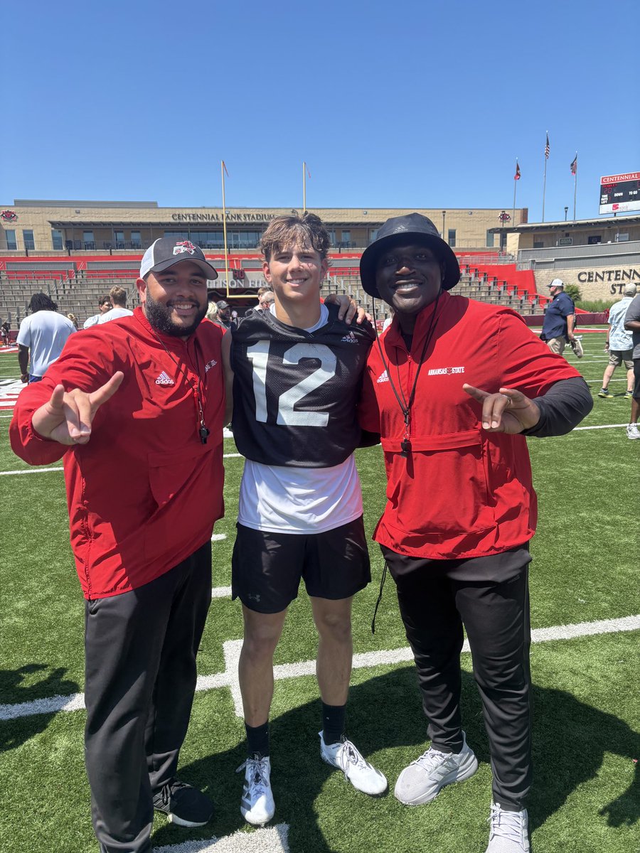 Jace Blake (@_jaceblake_) on Twitter photo Had a great camp today at <a href="/AStateFB/">Arkansas State Football</a>. Thank you to <a href="/CoachJ_Ortiz/">Jalen Ortiz</a> and <a href="/Coach_Kwam/">Kwame Agyeman</a> for working with me. Had a great camp today at <a href="/AStateFB/">Arkansas State Football</a>. Thank you to <a href="/CoachJ_Ortiz/">Jalen Ortiz</a> and <a href="/Coach_Kwam/">Kwame Agyeman</a> for working with me.