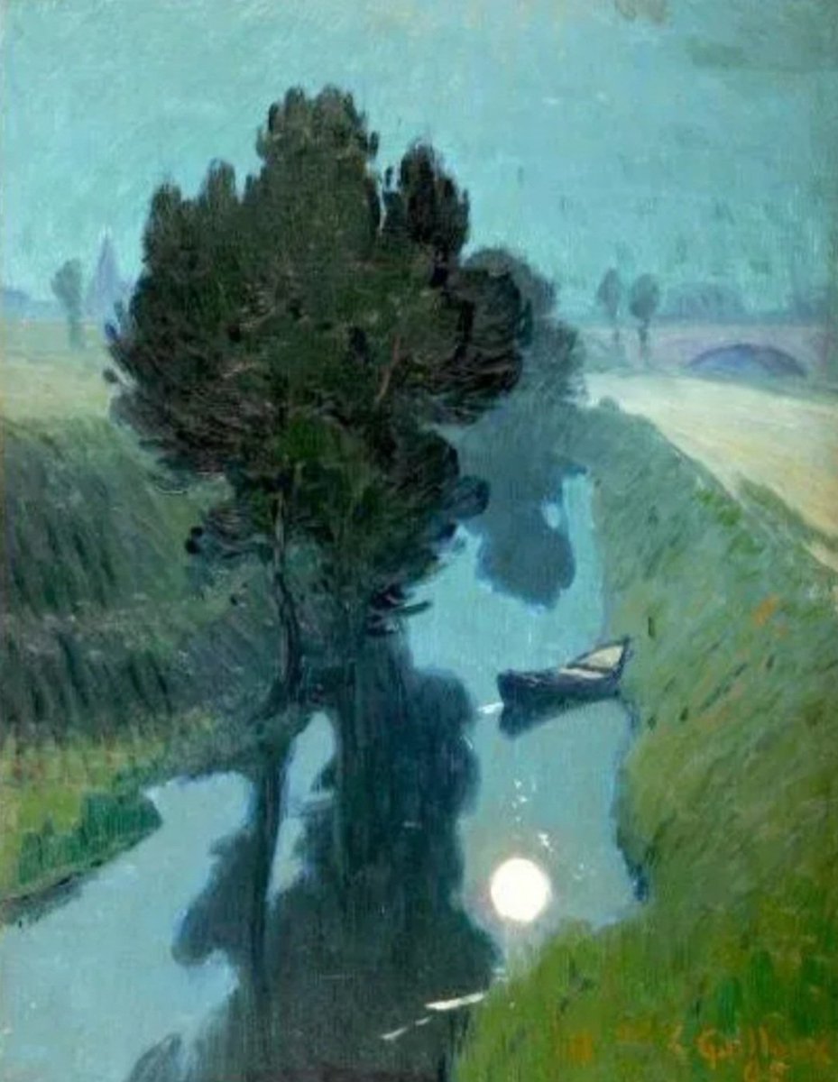 'Clair de lune.' (1895) Relatively unknown today, Charles-Victor Guilloux exhibited his paintings at the Salon alongside Paul Gauguin and the Nabis artists. A reviewer praised his contribution as ‘A magnificent series of landscapes sent in by an unknown who is a master.'