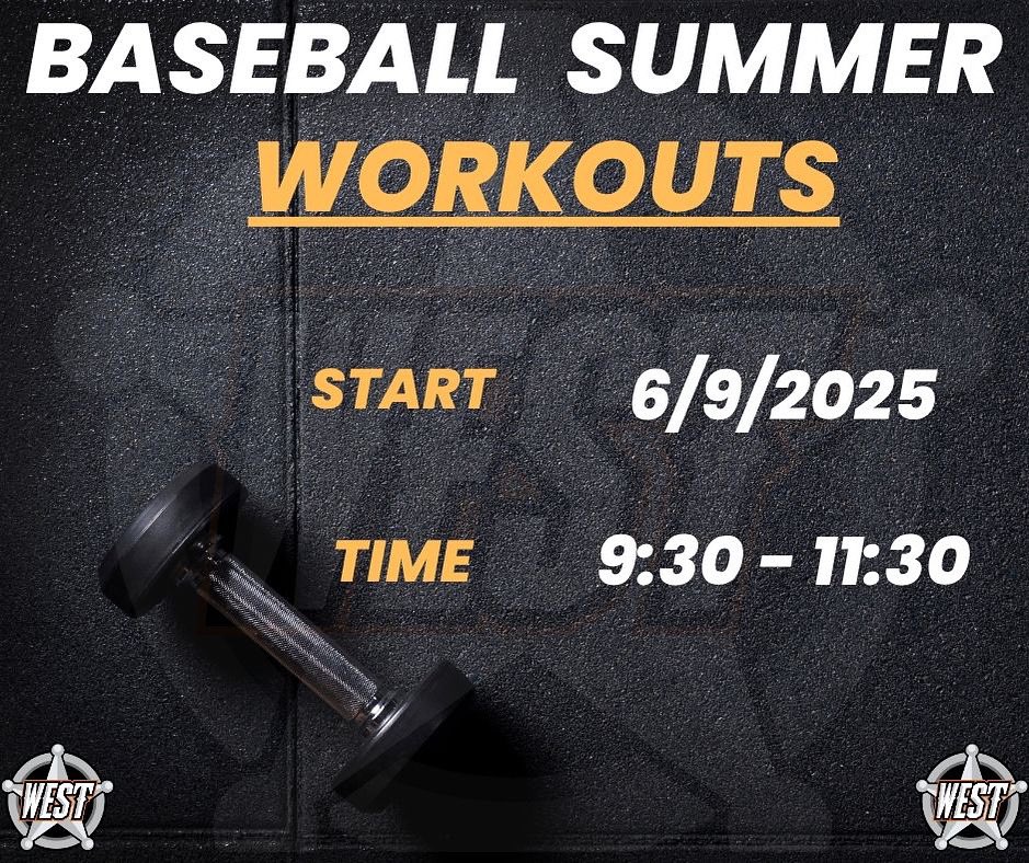 For those attending baseball summer workouts!