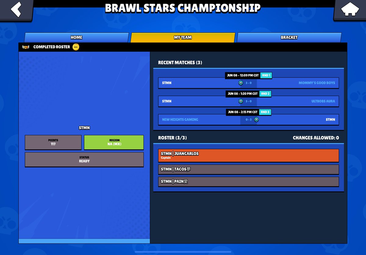 Primera vez clasificando por winner este año + 0 sets dropeados nos vemos en 2 semanas.🥹 Back2Back para STMN