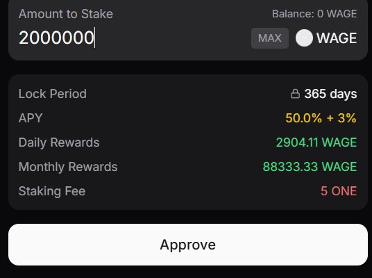 Crypto_Land_DAO's tweet image. Attention Harmonauts, @Crypto_Land_DAO Native Token Dashboard has now added The feature of staking our Governance Token $WAGE 

The illustration below Represents 2M WAGE Staked @ a Rate of 50% APY, 

With a 3% bonus APY for holding 12 Governance NFTs ( #CLDv2 ) 0.25% each,…