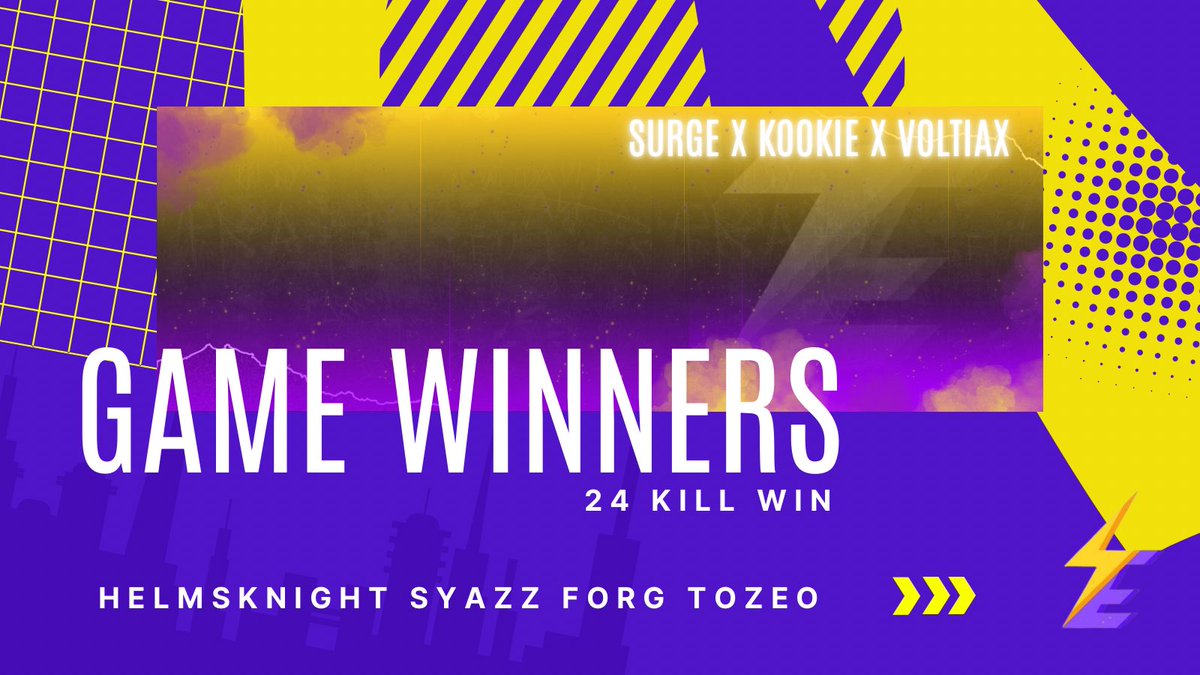 SURGE (@surgeevents_se) on Twitter photo Here is our GAME 2 winning team…
🏆<a href="/helmsknight_/">helmsknight</a> <a href="/Syaazzfn/">Frac Voldigoad メ</a> <a href="/forgsito/">one</a> <a href="/tozeoiwnl/">ENCE Tozeo 🇦🇷</a>🏆
This team may seem familiar with their crazy 24 kill win! 😨 Here is our GAME 2 winning team…
🏆<a href="/helmsknight_/">helmsknight</a> <a href="/Syaazzfn/">Frac Voldigoad メ</a> <a href="/forgsito/">one</a> <a href="/tozeoiwnl/">ENCE Tozeo 🇦🇷</a>🏆
This team may seem familiar with their crazy 24 kill win! 😨