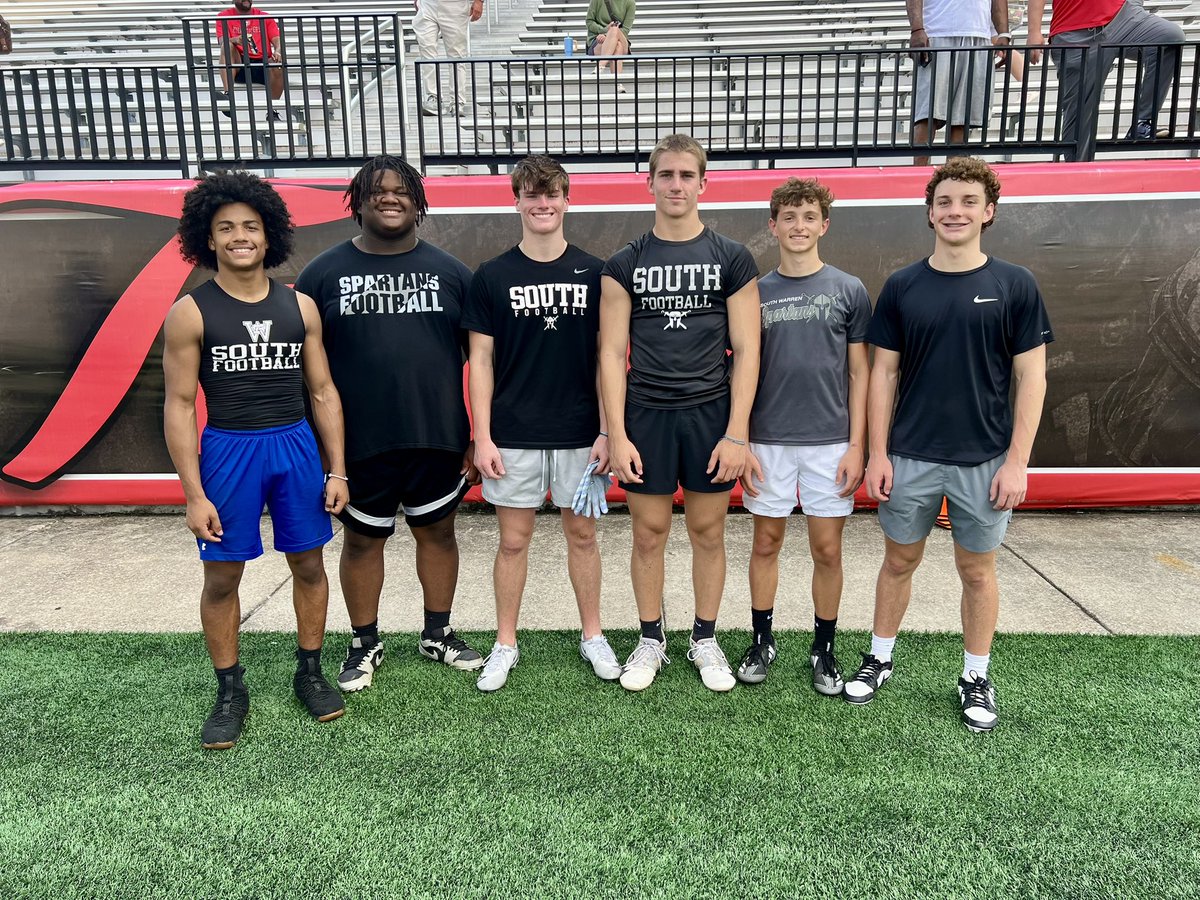 Had some of our guys putting in work at the <a href="/WKUFootball/">WKU Football</a> Prospect Camp and getting some good wisdom from <a href="/Coach_Helton/">Tyson Helton</a> and his incredible staff today. #gotops #gospartans