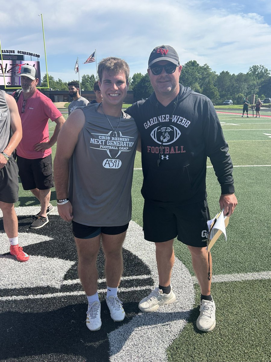Ryan Ladimir 4.5 ⭐️ (@ladimirryan) on Twitter photo Had a great time kicking for <a href="/GWUFootball/">Gardner-Webb Football</a> Was the field goal competition winner. Thanks for speaking with me <a href="/CoachBennett_/">Pete Bennett</a> and <a href="/CoachReisert/">Cris Reisert</a> Looking forward to keeping in contact. <a href="/PorterRidgeFB/">Porter Ridge Football</a> <a href="/DanOrnerKicking/">DanOrnerKicking</a> <a href="/Dabigman41/">Damien Jackson</a> <a href="/pepman704/">Matt Morrow</a> Had a great time kicking for <a href="/GWUFootball/">Gardner-Webb Football</a> Was the field goal competition winner. Thanks for speaking with me <a href="/CoachBennett_/">Pete Bennett</a> and <a href="/CoachReisert/">Cris Reisert</a> Looking forward to keeping in contact. <a href="/PorterRidgeFB/">Porter Ridge Football</a> <a href="/DanOrnerKicking/">DanOrnerKicking</a> <a href="/Dabigman41/">Damien Jackson</a> <a href="/pepman704/">Matt Morrow</a>