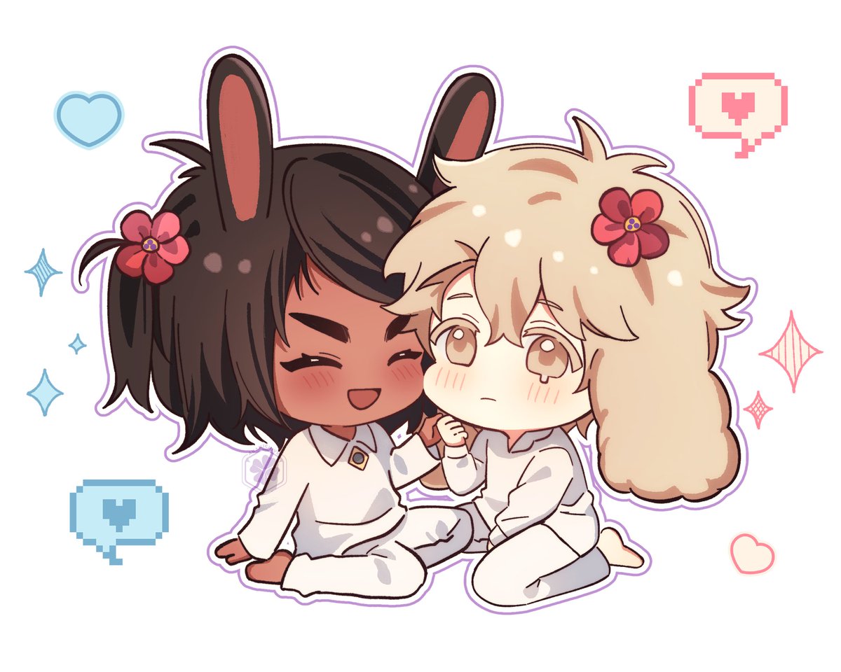 Baby bunny LuHyu! The last day of #Hyulukaweek (˶  ᷇𖥦  ᷆˶)~
Day 7: Animal hybrids

#ALNST #hyuluka #lukahyuna #alienstage #에이스테