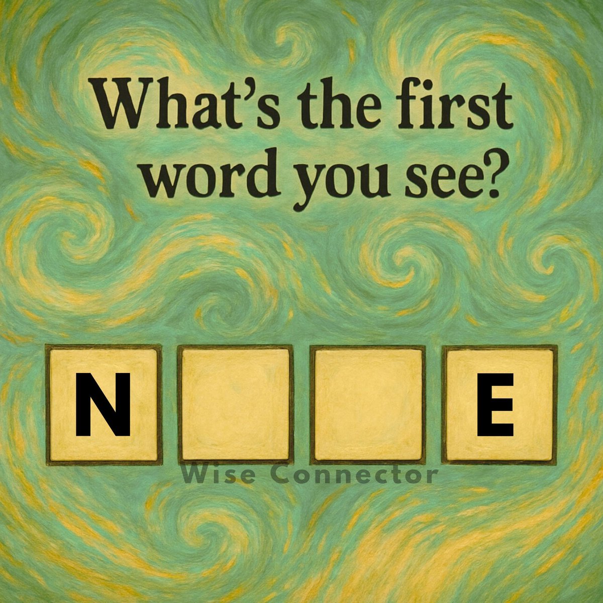 Tell me the FIRST word you see