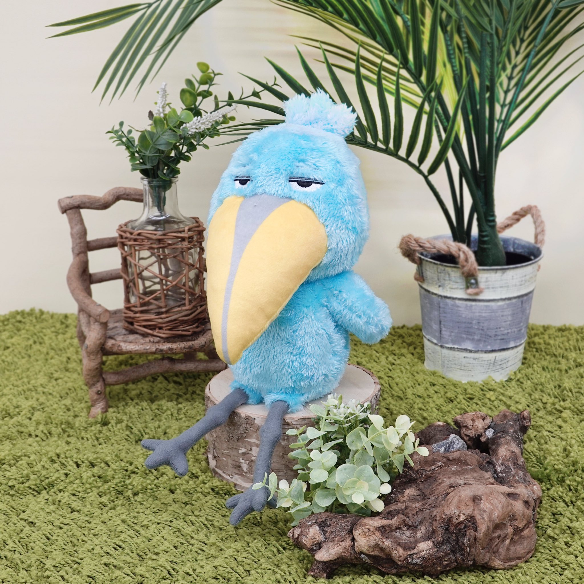 動作確認済み やまびこバウ ぬいぐるみ バウがあなたのまねして歌っちゃう 爆誕！！ 眉毛チュウチュウ🩵 今までも眉毛の子は作ってきました