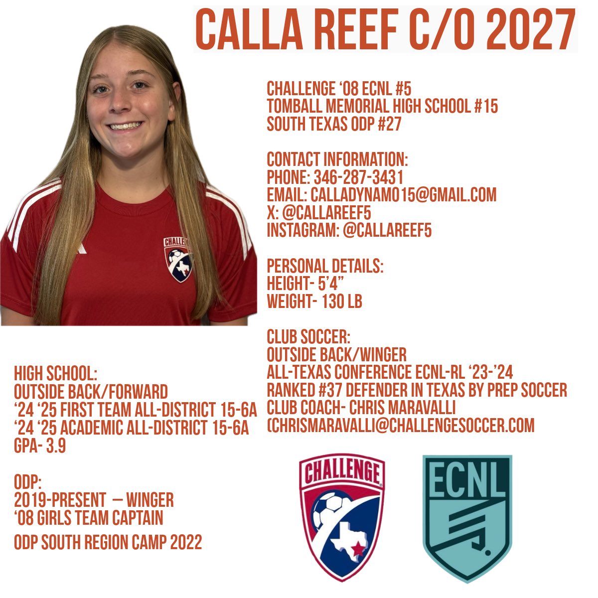 Calla Reef (@callareef5) on Twitter photo T- 1 week until June 15th! Excited to continue my college search!! 📲
<a href="/PrepSoccerTX/">Prep Soccer Texas</a> <a href="/ImYouthSoccer/">ECNL/GA/Recruiting/College Soccer</a> <a href="/TopDrawerSoccer/">TopDrawerSoccer</a> <a href="/TheSoccerWire/">SoccerWire</a> T- 1 week until June 15th! Excited to continue my college search!! 📲
<a href="/PrepSoccerTX/">Prep Soccer Texas</a> <a href="/ImYouthSoccer/">ECNL/GA/Recruiting/College Soccer</a> <a href="/TopDrawerSoccer/">TopDrawerSoccer</a> <a href="/TheSoccerWire/">SoccerWire</a>