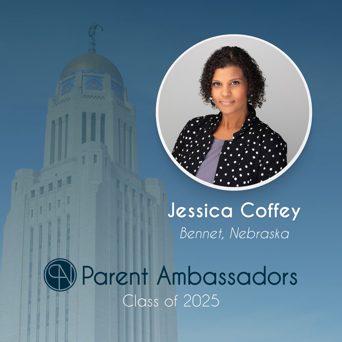 Meet Jessica Coffey, a passionate advocate, proud mom, and member of the #ParentAmbassador Class of 2025! 💙 She’s building strong communities through empathy and connection. 

Want to join the next Parent Ambassador cohort? Learn more and apply: nebraskaearly.org/neambassadors