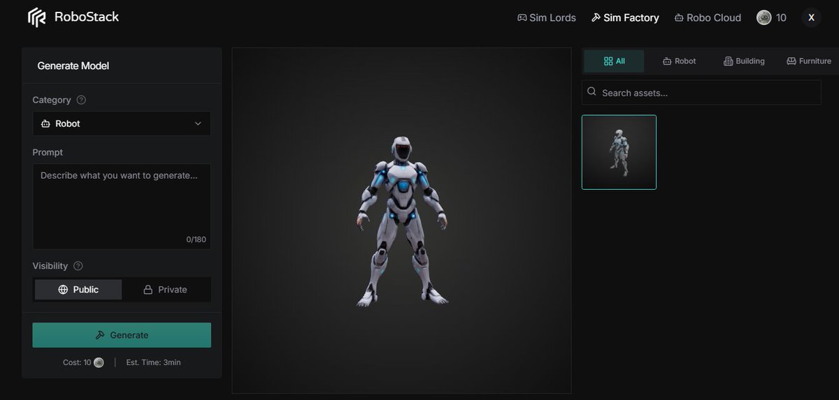 ✨Earn $ROBOT by creating Robot and Model at:
robostack.io/signin 

🔸Verified mail, connect X 
Robo cloud -> Dashboard -> Create Model -> Prompt -> Generate -> Done -> Share your Robot on Twitter.

🔸Submit this Google Form:
docs.google.com/forms/d/e/1FAI… 

♻️<a href="/RoboStack_io/">RoboStack</a>