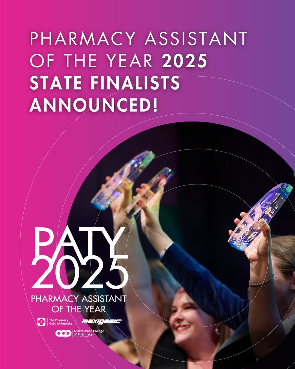 The Pharmacy Guild of Australia National President, Professor Trent Twomey was pleased to announce the 2025 Pharmacy Guild of Australia/Maxigesic Pharmacy Assistant of the Year Award (PATY) state finalists today. Read the full media release here 👉  loom.ly/CZamuu0