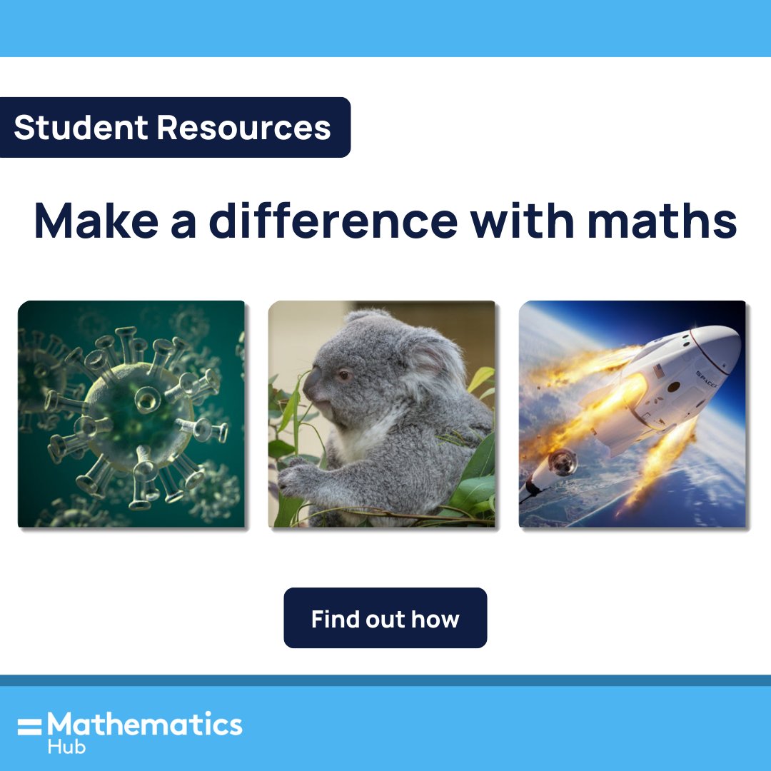 🌏 Using their maths skills is one way young people can help solve global issues. Check out articles on the Maths Hub that demonstrate how people are using maths thinking to solve real-world problems, from health to astronomy. Explore today: mathematicshub.edu.au/students/stude…