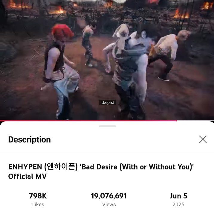 ENHYPENVT's tweet photo. [📊] YouTube Views Update 

SNS POINTS
Music Core | 1,000
Inkigayo | 2,000

As of 250609 | 11:00 AM KST

1. #ENHYPEN - 19,076,691 views 🚨
2. S******** - 4,464,085 views

Tracking ends in AN HOUR. Keep streaming the MV!

🎥: https://t.co/JVQ5rLIoiN https://t.co/IbbdsmRbuS