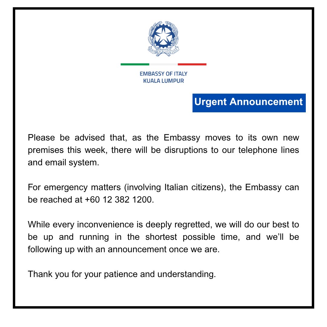 Italy in Malaysia (@italyinmalaysia) on Twitter photo 