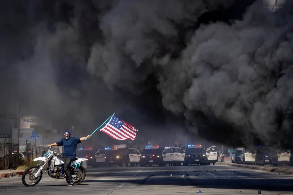 This is so much more iconic. 
Embrace the flag.