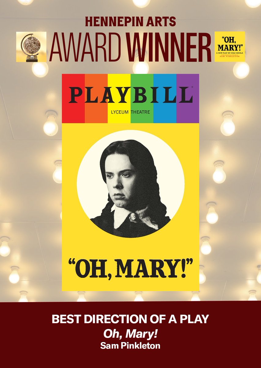 HennepinArts's tweet photo. Congratulations to @ohmaryplay  for Best Direction of a Play: Sam Pinkleton
#TonyAwards #TonyWinner #BroadwayOnHennepin #Minneapolis
@TheTonyAwards https://t.co/cchcySUSYV