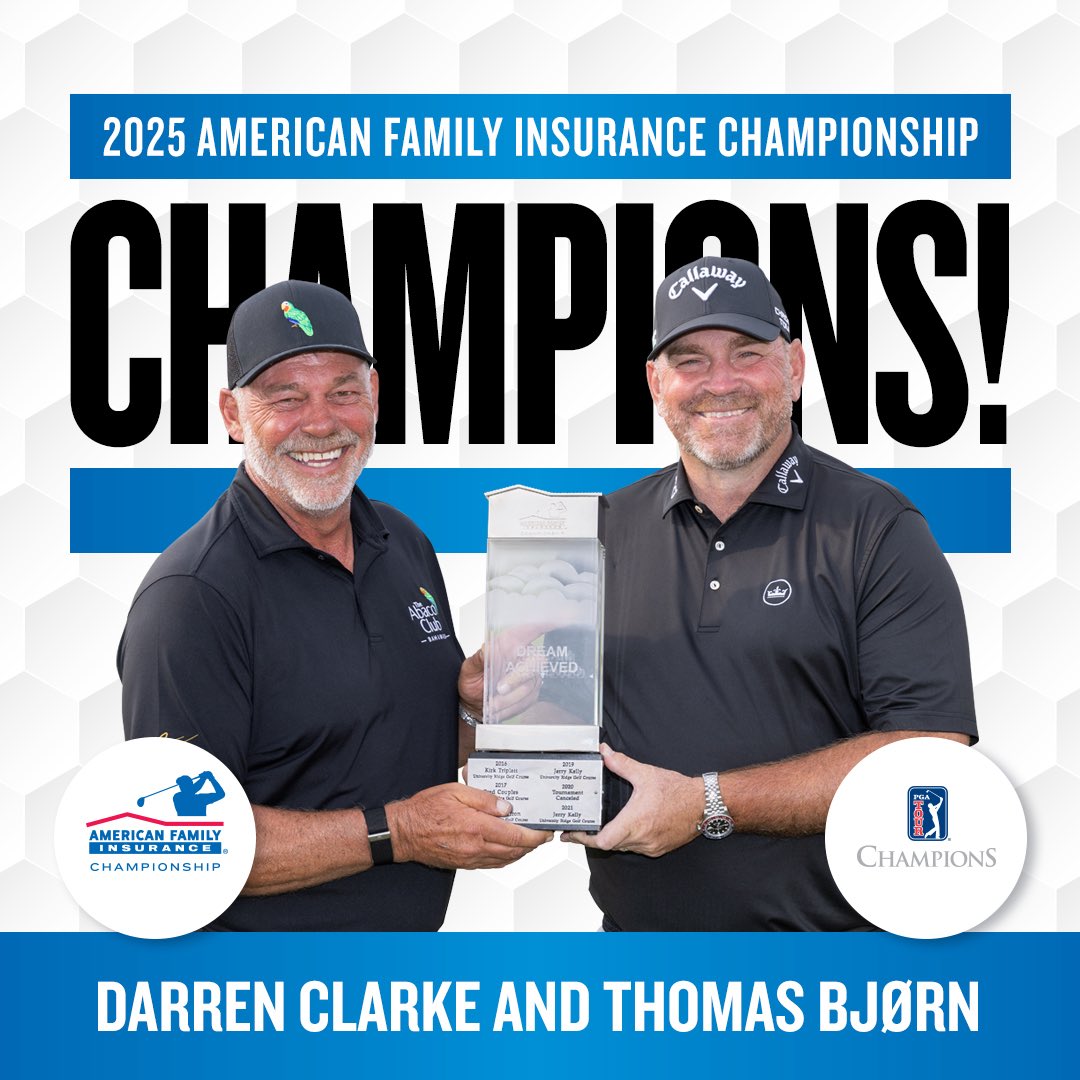 Team champions 🏆

<a href="/DarrenClarke60/">Darren Clarke</a> 🤝 <a href="/thomasbjorngolf/">Thomas Bjørn</a>
