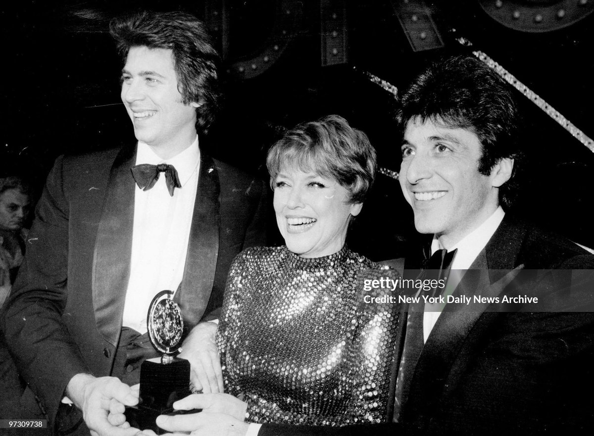 Tony Awards winners Barry Bostwick, Dorothy Loudon and Al Pacino, 1977.