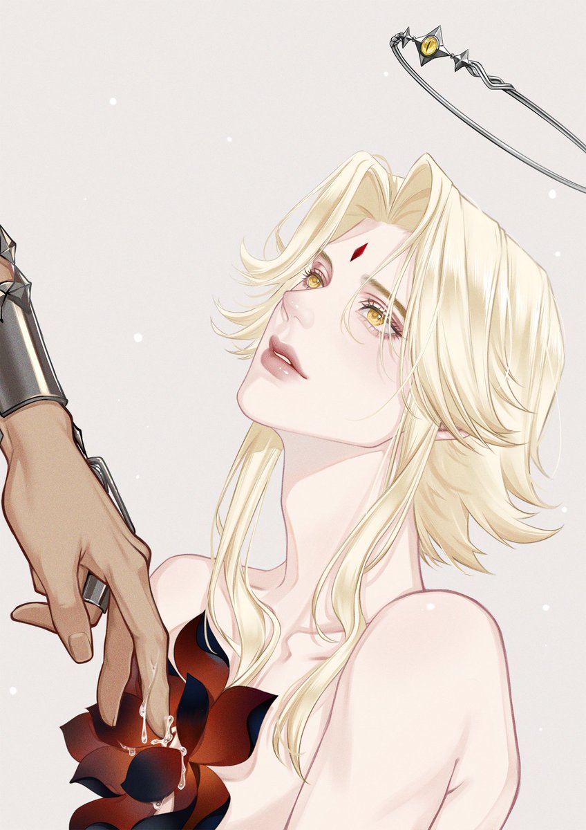 #修帝 善宝的新皮肤太美了~胸口是他老攻的血色莲花~嗑死我了！！！！PS：立绘太模糊了~撸个大头爽爽~~