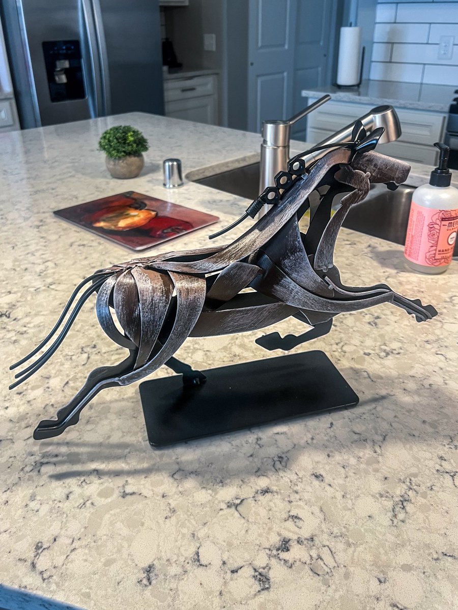 Got this cool metal horse thing :o