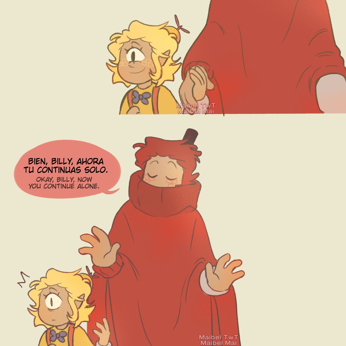 3Maibel's tweet photo. (parte 4)
Billy finalmente va a la escuela :D
Euclid solo esta molestando a Billy como una forma de tener su pequeña venganza por lo insistente e insoportable que fue Billy con ir a escuela.
#bill #babybill #BillCipher #GravityFallsAu #scalenecipher #euclidcipher #outsidersAU https://t.co/QlNuBqyN5A