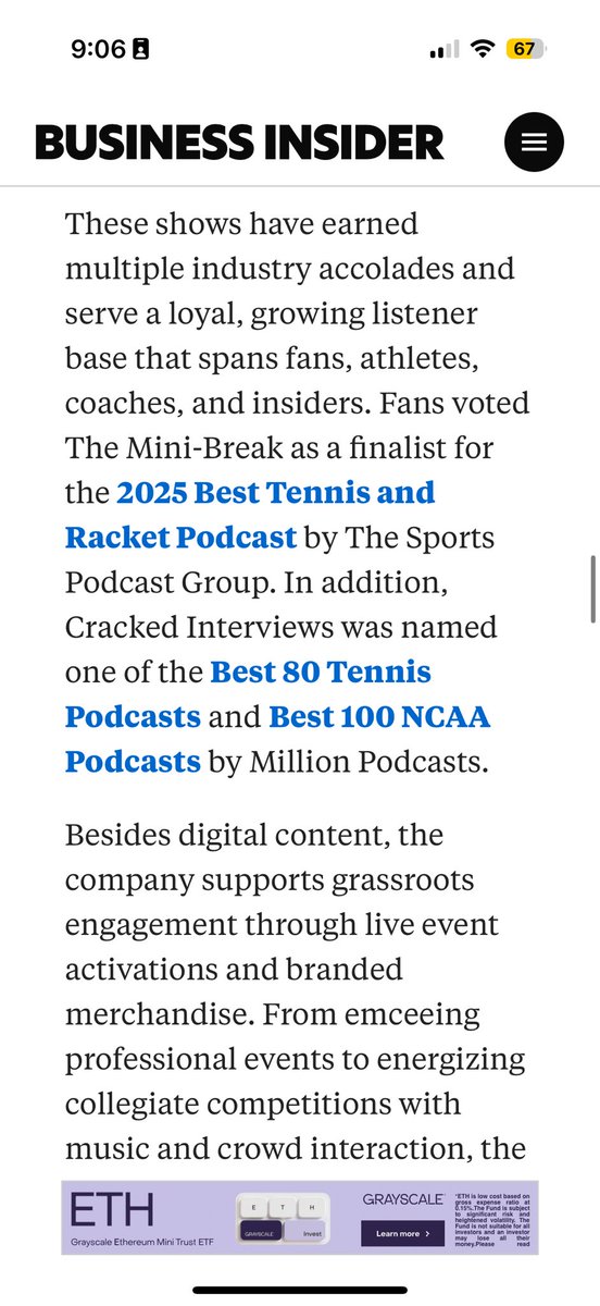 crackedsportss's tweet photo. “We’ve built a model that has proven successful in tennis, and we see the same untapped potential in other sports. We’re excited to bring our content-driven, tech-forward approach to these fast-growing communities.” - @daltonthieneman 

📰: https://t.co/CsV0baIXSB

3/4 https://t.co/gtlvmWmBik