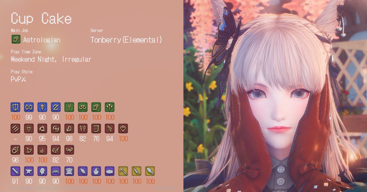 CakeXIV's tweet image. キャラカ更新🍑
やってるコンテンツはPvPだけだよ

characa.kkimu.dev #キャラカ