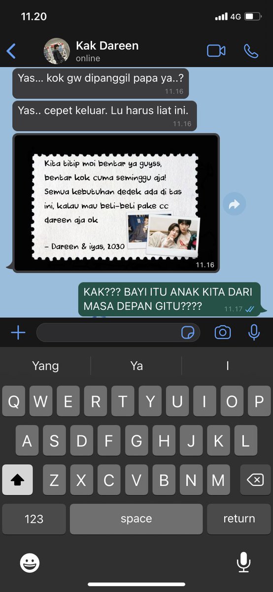 hositile's tweet photo. taeshan time travel au 

Iyas (lh) kaget bgt pagi-pagi kedatengan bayi di depan pintu, tapi yang lebih bikin kaget karena bayi itu anak dia sama Dareen (ts) dari masa depan.  
#OnePrideWritingChallenge https://t.co/W7CibJ8Q9N