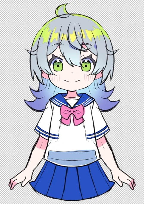 普段よりちょいデフォルメ気味の絵