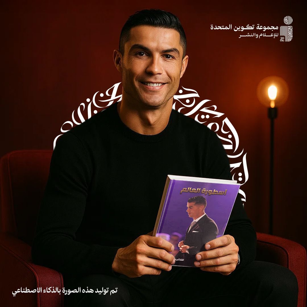 tkweenbooks's tweet photo. تعرّف على أسطورة العالم..
#كريتسانو، صانع الإنجازات والأرقام القياسية!
رحلة مجد تُروى في كل سطر.
احجز نسختك الآن، وكن جزءًا من الحكاية

https://t.co/kYWjmRW6kR

 #البرتغال_اسبانيا #البرتغال #اسبانيا https://t.co/M0E27Zijtb