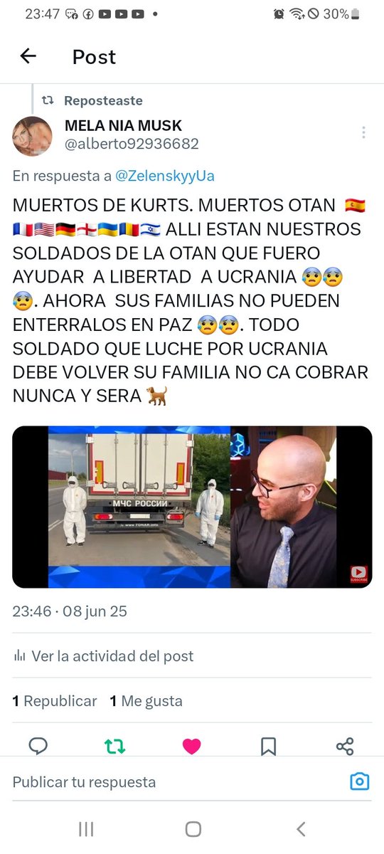 <a href="/ZelenskyyUa/">Volodymyr Zelenskyy / Володимир Зеленський</a> La mujer de TRUMP  MANDA SALUDOS AL MUNDO.Muertos OTAN EN KRUNT 🇮🇱🇷🇴🏴󠁧󠁢󠁥󠁮󠁧󠁿🇺🇦🇩🇪🇺🇸🇲🇫🇪🇦☠️  LOS MUERTOS  DE KURTS  DEVEN VOLVER A CASA