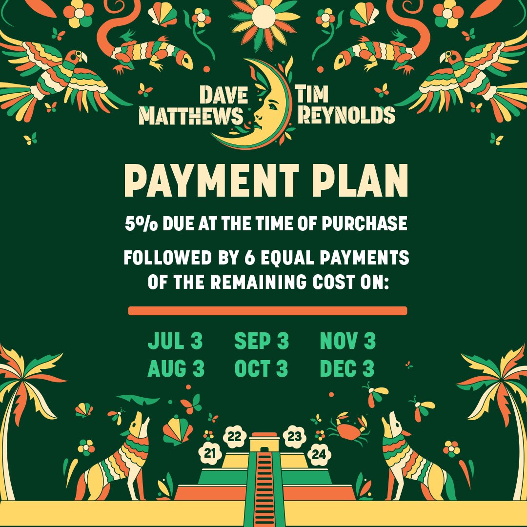 Payment plans are available for all #DaveTimMexico packages. daveandtimrivieramaya.com