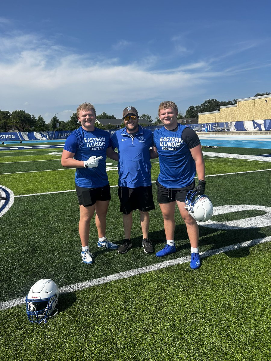 Crew_Blakeman's tweet image. I had a great time competing at @EIU_FB camp today. Huge thank you to @FBCoachTaylor @CoachStrobel and @coachlindsey4 for reaching out and coaching me up today. Can’t wait to be back. Go Panthers. 
@COACHSPECHT28 @Brodbeckj02 @RUNBYU @StXFB @CoachGrig_NCSA