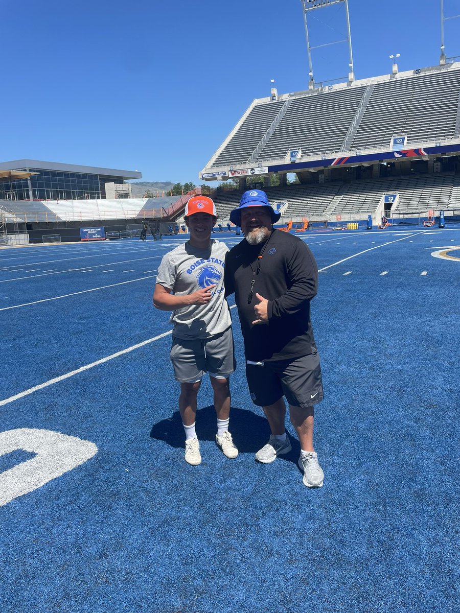 Mateo de la Torre 4.5 ⭐️ (@mateodltkicks) on Twitter photo Had a great time at the BSU camp — won the placement punting competition, charted well on field goals, and got a hat. Big thanks to the staff for the facility tour. Hard work’s paying off. Excited to stay in touch and see what the future holds with BSU! <a href="/Coach_SD/">Spencer Danielson</a> <a href="/CoachCollins46/">Stacy Collins</a> Had a great time at the BSU camp — won the placement punting competition, charted well on field goals, and got a hat. Big thanks to the staff for the facility tour. Hard work’s paying off. Excited to stay in touch and see what the future holds with BSU! <a href="/Coach_SD/">Spencer Danielson</a> <a href="/CoachCollins46/">Stacy Collins</a>