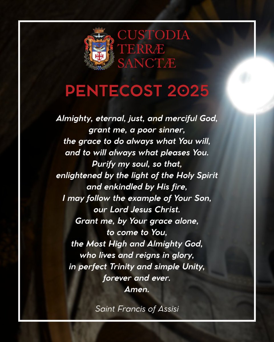 custodiaTS's tweet image. The Spirit who gives life: Pentecost in Jerusalem
Read the article: custodia.org/en/news/the-sp…