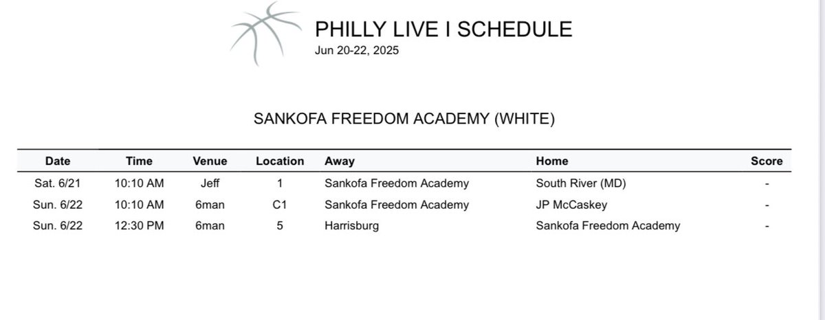 Another quality day of hoops. Sankofa Basketball went 2-0  at <a href="/madehoops/">MADE Hoops</a> Team Camp. Sankofa we be participating in <a href="/PhillyHSLive/">Philly HS</a> on 6/21 and 6/22.