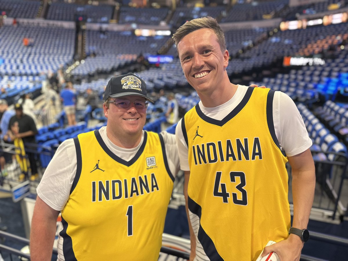 Andrew Chernoff - WISH-TV (@adchernoff) on Twitter photo We’ve got some <a href="/Pacers/">Indiana Pacers</a> fans already in the house. One of these fans is from Indy… The other is from the United Kingdom!
#YesCers | <a href="/WISHNews8/">WISH-TV News</a> We’ve got some <a href="/Pacers/">Indiana Pacers</a> fans already in the house. One of these fans is from Indy… The other is from the United Kingdom!
#YesCers | <a href="/WISHNews8/">WISH-TV News</a>