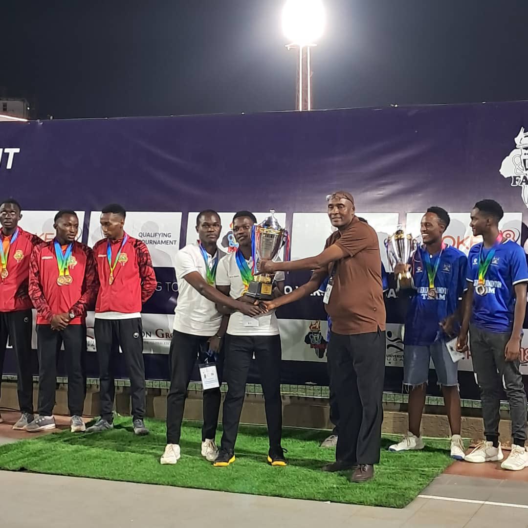 cfkbadminton's tweet photo. Congratulations to UCU KITES for clinching the title at the 3rd AFRO Varsity Badminton Challenge 2025, hosted by FASU! ๐ธ๐
#fasu #university #universitygames #badminton #winner #winners #gold https://t.co/93unKD6Pni