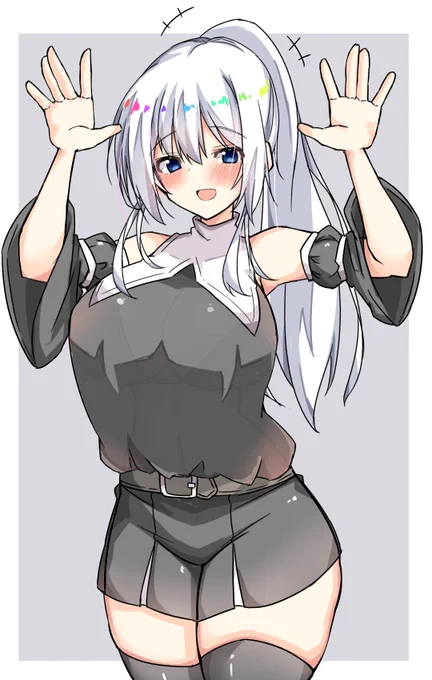 ポニテ白髪シスター