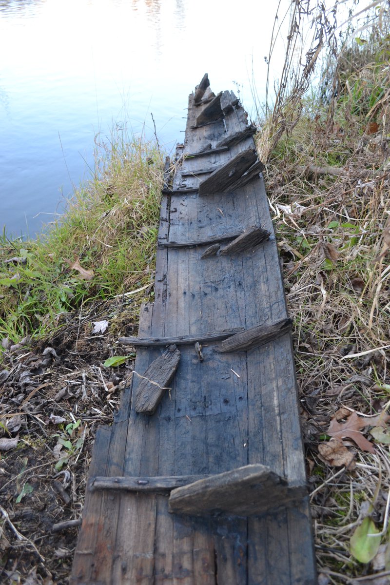 Recovered the remains of a wooden boat in the river near my home. By my estimation it must be over 100 years old.