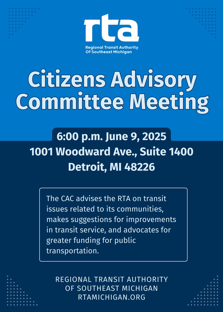 Join us for our Citizens Advisory Committee tomorrow, Monday, June 9, at 6 p.m.!