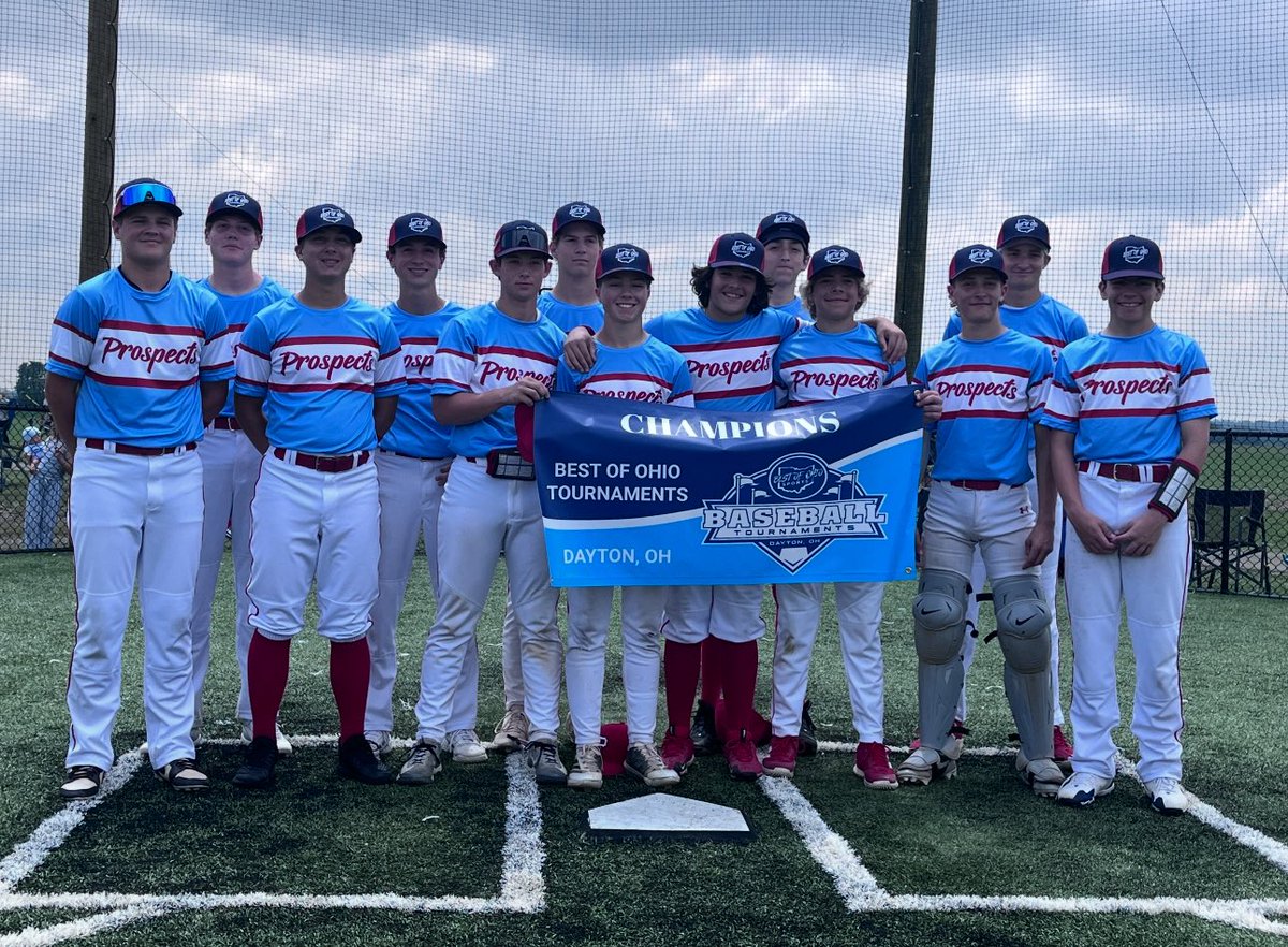 Congrats to our 15u, champs of the Buckeye Wood-Bat Classic after defeating P413 Hamilton 1-0!

Luke Baughman (W) 6 IP, 6 H, 0 R, 4 Ks
- 61% strikes ✅
Ky Wilson (SV) 1 IP, 0 H, 0 R

Baughman helped himself with a triple in the 4th and came home on a wild pitch for the only run