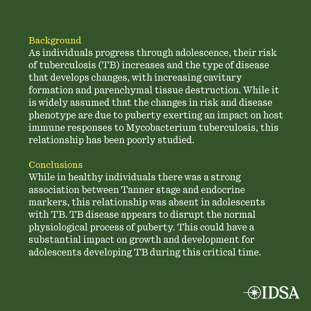 Impact of puberty on immune responses to Mycobacterium tuberculosis in South African adolescents

✅ Just Accepted
🔗 bit.ly/4dPn6nD