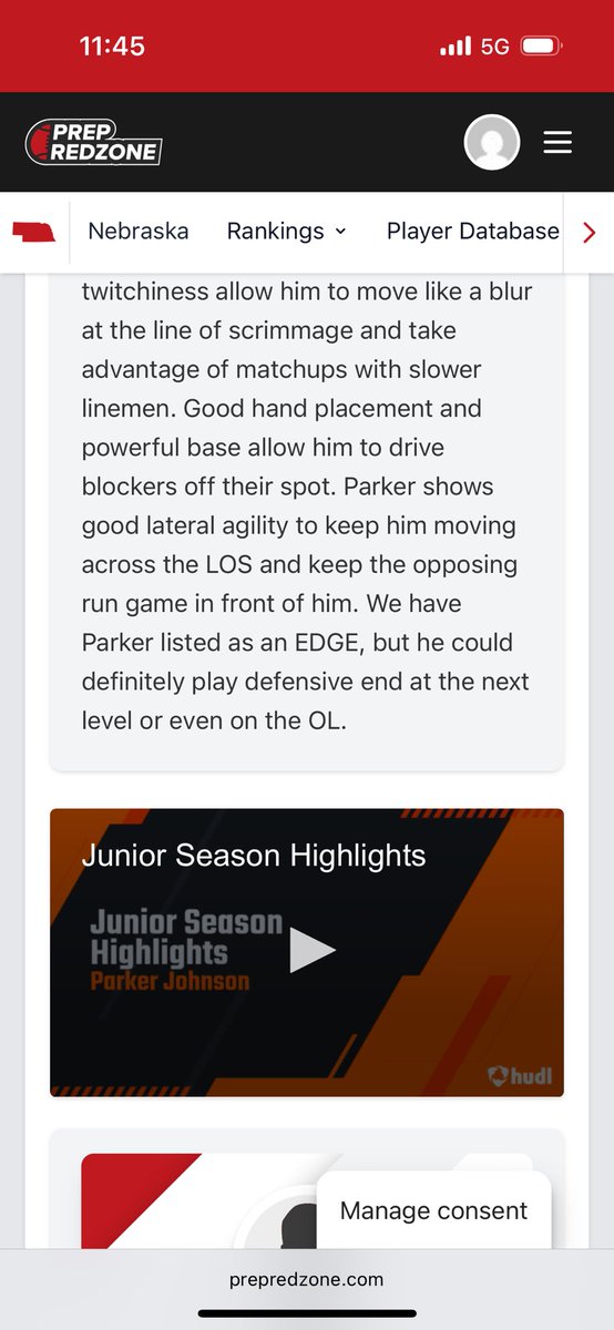 Parker Johnson (@parkerj3607) on Twitter photo Thanks you <a href="/PRZ_OscarG/">Oscar Galindo</a> for the evaluation!!
<a href="/NEBHSFB/">Nebraska HS Football</a> <a href="/PrepRedzoneNE/">Prep Redzone Nebraska</a> Thanks you <a href="/PRZ_OscarG/">Oscar Galindo</a> for the evaluation!!
<a href="/NEBHSFB/">Nebraska HS Football</a> <a href="/PrepRedzoneNE/">Prep Redzone Nebraska</a>