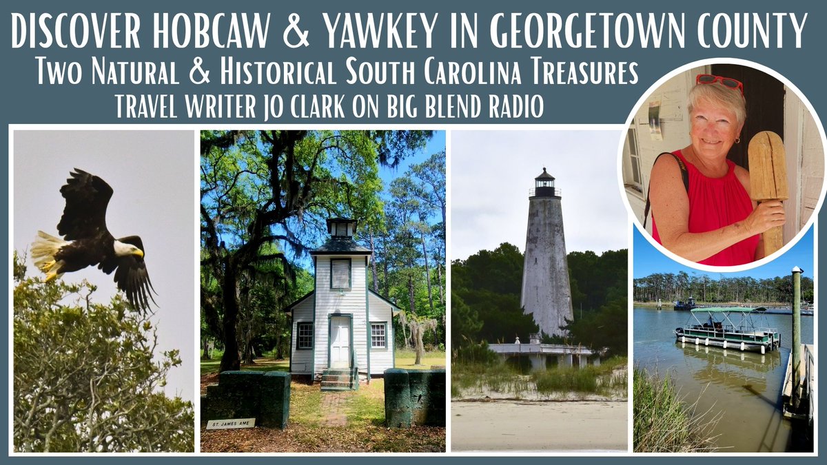 Travel writer Jo Clark <a href="/glass_have/">Have Glass, Will Travel</a> takes us to Hobcaw and Yawkey, where history, wildlife, and coastal beauty connect in Georgetown County, South Carolina. Podcast: youtu.be/tR3t_VSm2kE #BigBlendRadio #SouthCarolina #Travel #History #NatureLovers