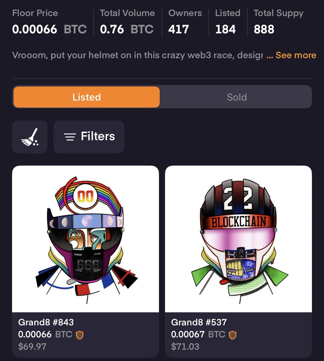 NFTSupply (@nftsupply) on Twitter photo Not for nothing, but <a href="/SatGoBTC/">SatGo - Bitcoin Ordinals, Runes & Rare Sats</a> called Bitcoin Weirdos by <a href="/F___T___W/">FTW</a> at $18 (now $230) and gave 5 away to users. It also called Grand8 by <a href="/8thproject1/">๐๐๐ ๐๐๐๐๐๐๐ ๐ง</a> at $28 (now $70) and gave 5 to users as well.
Everyone wants alpha, itโs simple. Just download SatGo. No other Bitcoin app gives Not for nothing, but <a href="/SatGoBTC/">SatGo - Bitcoin Ordinals, Runes & Rare Sats</a> called Bitcoin Weirdos by <a href="/F___T___W/">FTW</a> at $18 (now $230) and gave 5 away to users. It also called Grand8 by <a href="/8thproject1/">๐๐๐ ๐๐๐๐๐๐๐ ๐ง</a> at $28 (now $70) and gave 5 to users as well.
Everyone wants alpha, itโs simple. Just download SatGo. No other Bitcoin app gives