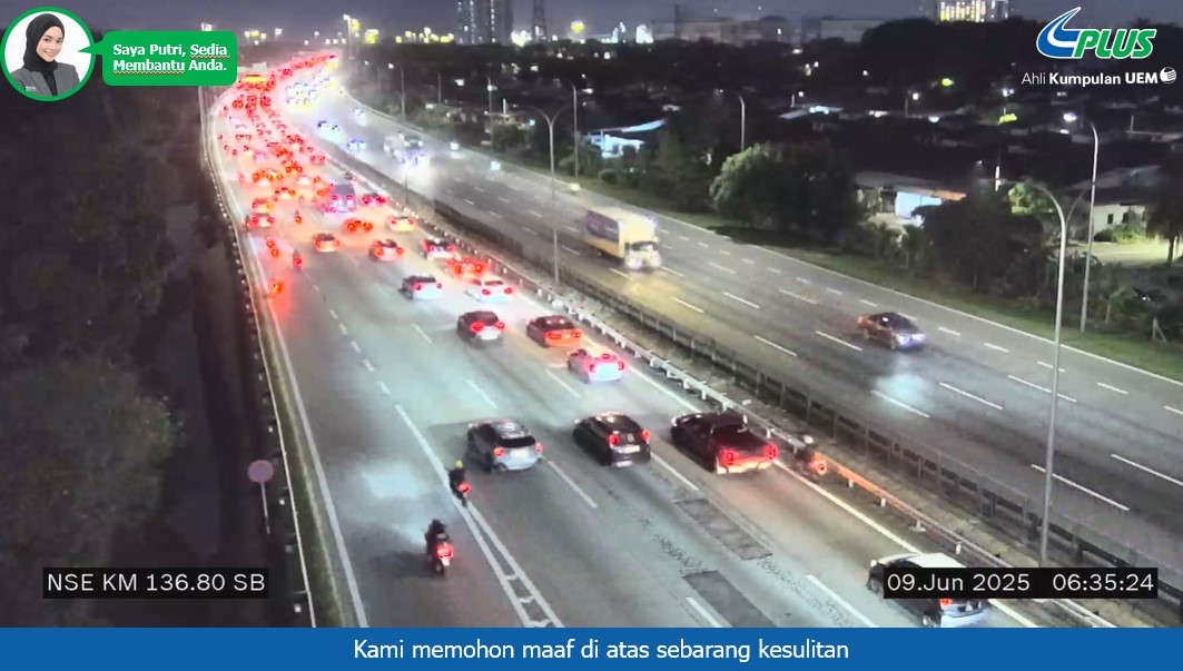 6:37hrs Trafik perlahan dari Permatang Pauh ke Prai. Awasi jarak kenderaan anda. Harap maklum. <a href="/llmtrafik/">LLM INFO TRAFIK 🇲🇾</a>