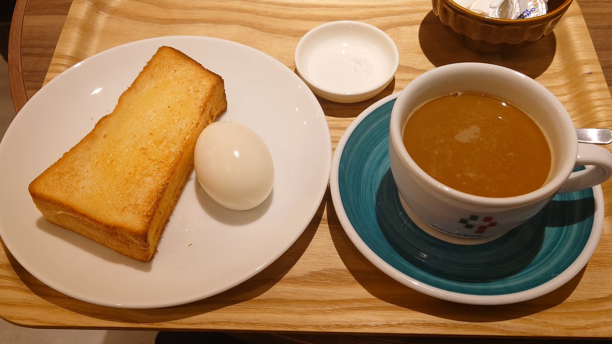 HIRO_JO3WGV's tweet photo. It's coffee time. ☕
#cafeciaopresso
#morningtset #toast
#buttertoast #boiledegg
#espresso #caffeamericano
#カフェチャオプレッソ ☕
#モーニングセット #トースト
#ゆで卵 🥚 #バタートースト 🍞
#エスプレッソ #カフェアメリカーノ
A day that starts with a cup of coffee ... https://t.co/wNhlG8Phc6