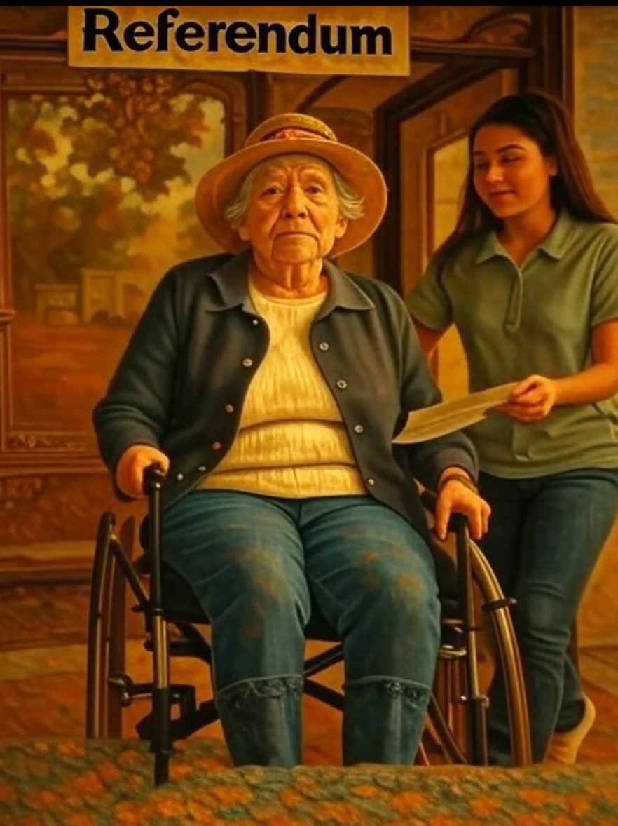 WessSuper's tweet photo. La Signora Fernanda M. di anni 108 residente a Pontassieve,è andata a votare stamane ed è poi deceduta al rientro in casa. Sulla scheda era scritto: “Se Nì mondo l’esistesse un pó di bene..#affluenza #Referendum #patriottismo #sensodeldovere #librocuore https://t.co/HePQYVty7c