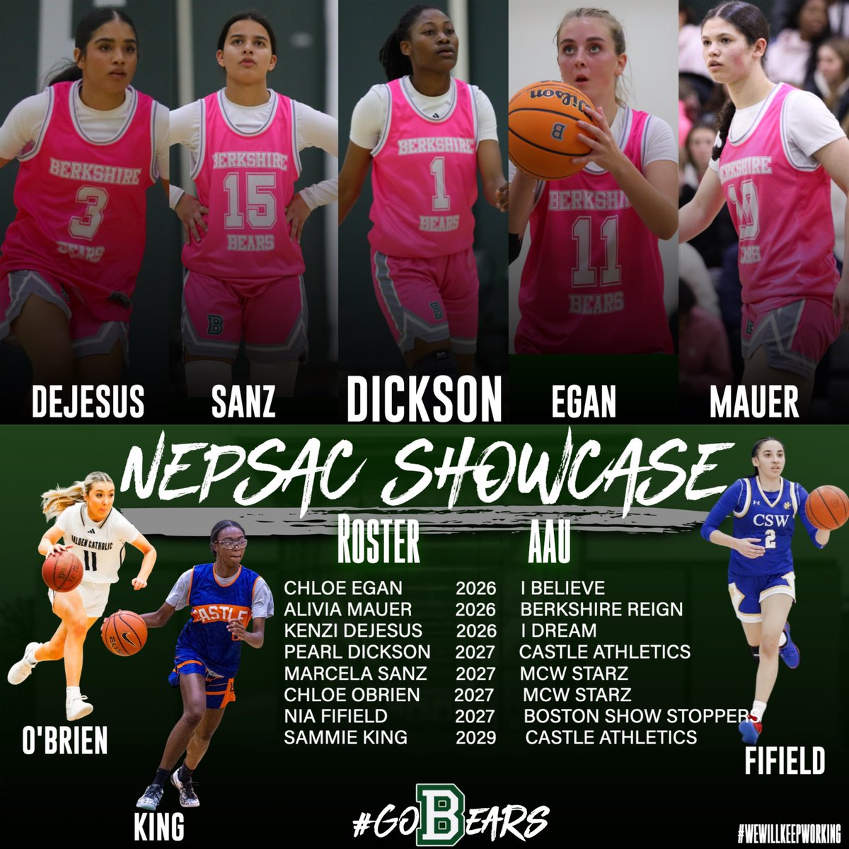 Here is our schedule and Roster for this weekend at the <a href="/NEPSGBCA/">NEPSGBCA</a> Showcase!

#WEWILKEEPWORKING #MAP